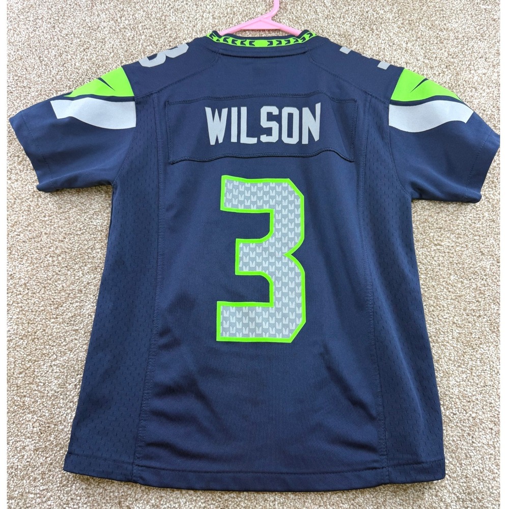 Nike Seattle Seahawks Russell‎ Wilson 3 Youth Jersey Small NFL Football PNW Fan